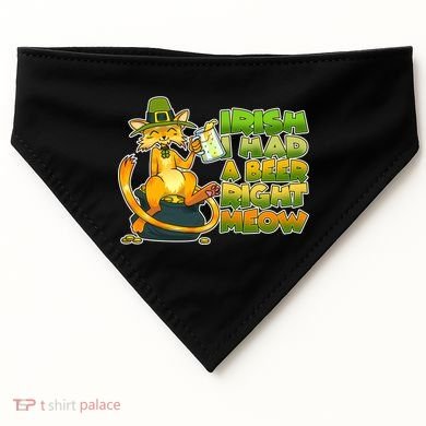 Irish I had A Beer Right Meow USA-Made Doggie Bandana