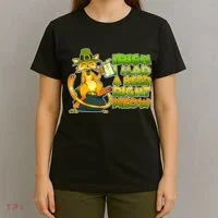 Irish I had A Beer Right Meow T-Shirt thumb 4