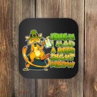 Irish I had A Beer Right Meow Coaster thumb 0
