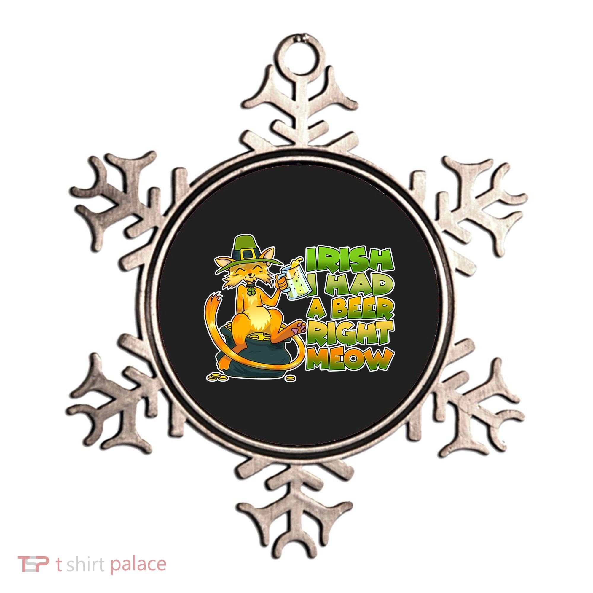 Irish I had A Beer Right Meow Ornament