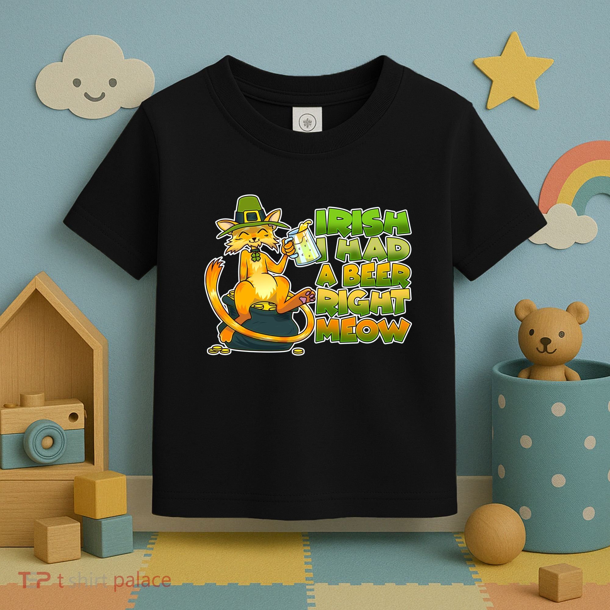 Irish I had A Beer Right Meow Toddler T-Shirt