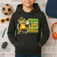 Irish I had A Beer Right Meow Kids Hoodie thumb 2