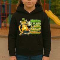 Irish I had A Beer Right Meow Kids Hoodie thumb 3