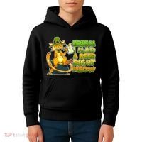 Irish I had A Beer Right Meow Kids Hoodie thumb 4