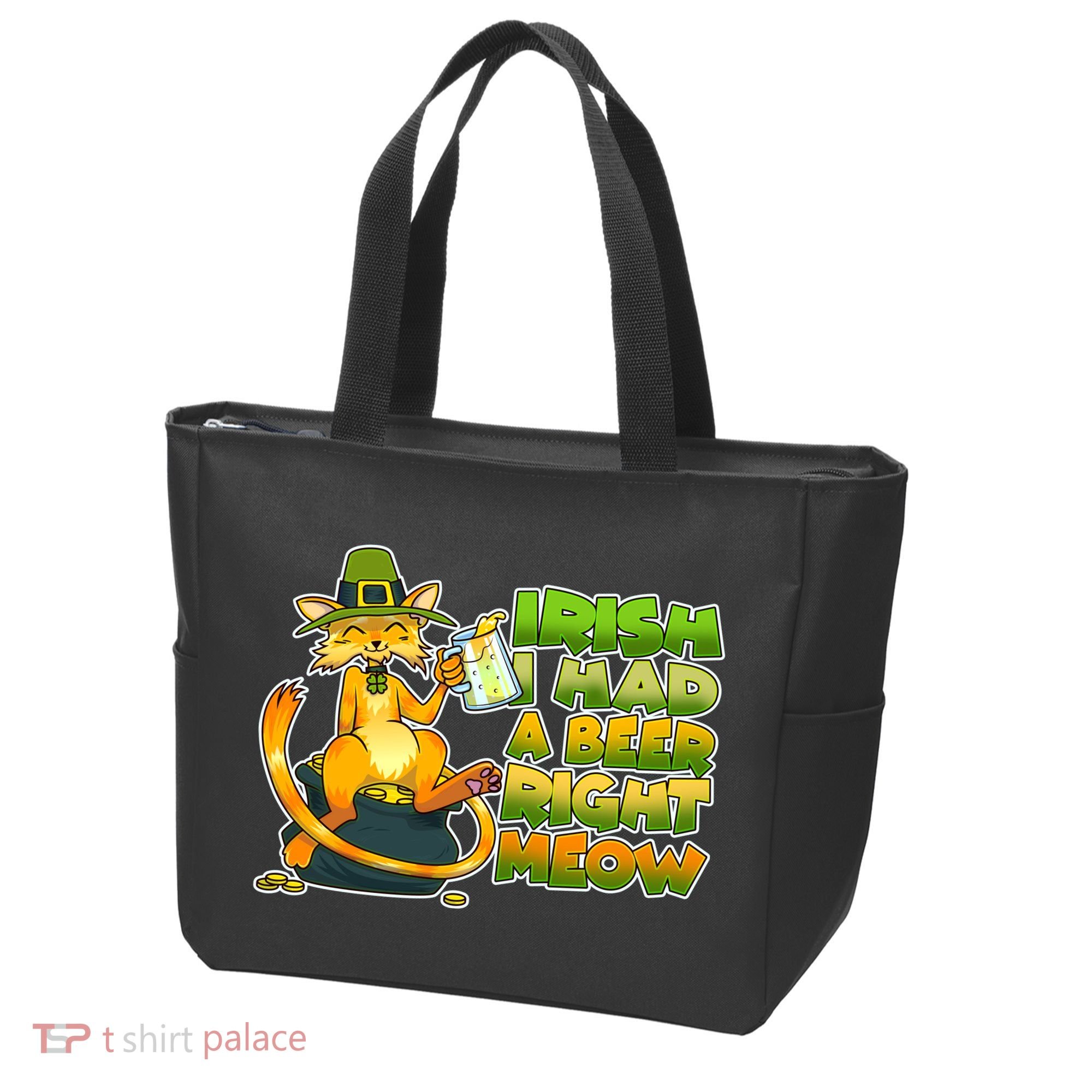 Irish I had A Beer Right Meow Tote Bag