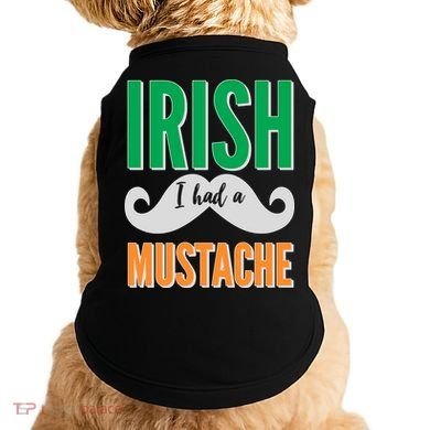 Irish I Had A Mustache Doggie Tank