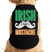 Irish I Had A Mustache Doggie Tank thumb 0