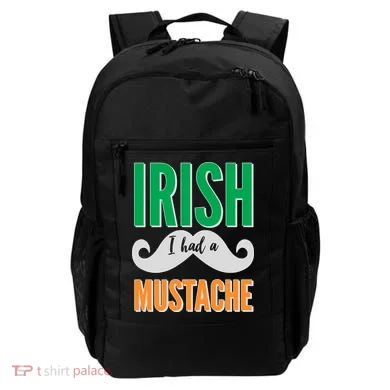 Irish I Had A Mustache Backpack