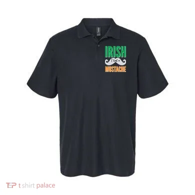 Irish I Had A Mustache Polo