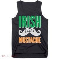 Irish I Had A Mustache Tank Top thumb 0