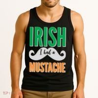 Irish I Had A Mustache Tank Top thumb 3