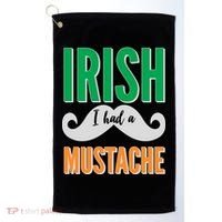 Irish I Had A Mustache Golf Towel thumb 0