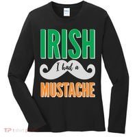 Irish I Had A Mustache Women's Long Sleeve Shirt thumb 0