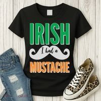 Irish I Had A Mustache Women's T-Shirt thumb 3