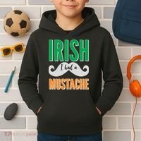 Irish I Had A Mustache Kids Hoodie thumb 2
