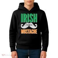Irish I Had A Mustache Kids Hoodie thumb 4