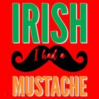 Irish I Had A Mustache Santa Hat thumb 1