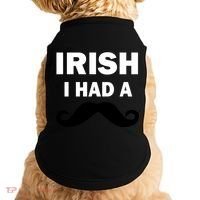 Irish I had A Mustache Funny Doggie Tank thumb 0