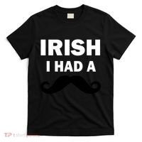 Irish I had A Mustache Funny T-Shirt thumb 0