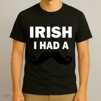 Irish I had A Mustache Funny T-Shirt thumb 3