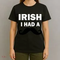 Irish I had A Mustache Funny T-Shirt thumb 4