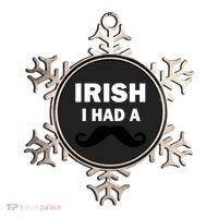 Irish I had A Mustache Funny Ornament thumb 0