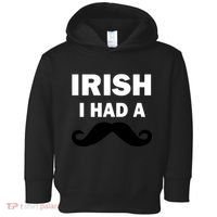 Irish I had A Mustache Funny Toddler Hoodie thumb 0