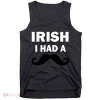 Irish I had A Mustache Funny Tank Top thumb 0