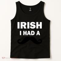 Irish I had A Mustache Funny Tank Top thumb 2