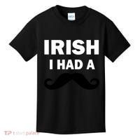 Irish I had A Mustache Funny Kids T-Shirt thumb 0