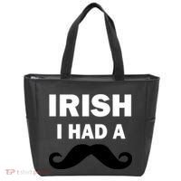 Irish I had A Mustache Funny Tote Bag thumb 0