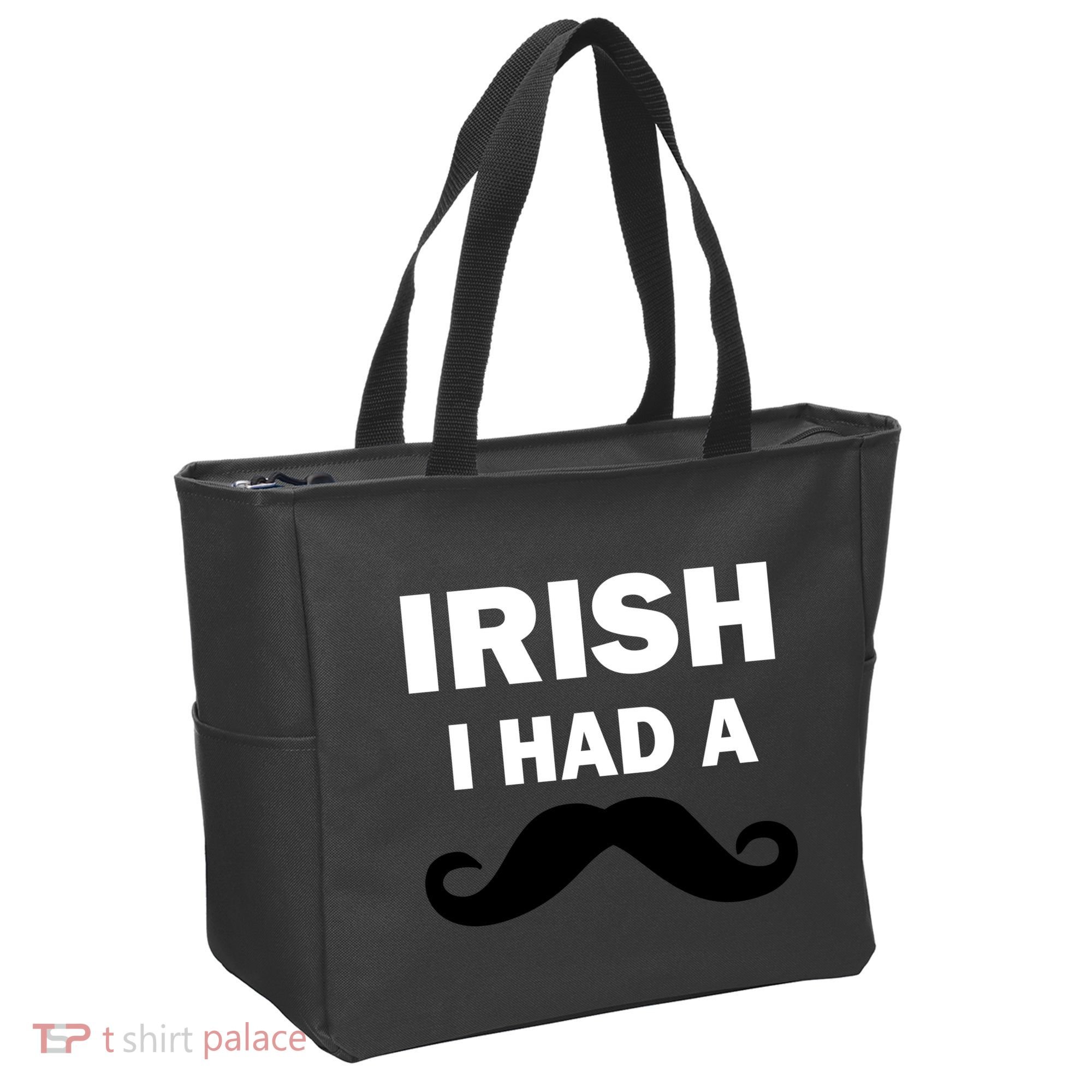 Irish I had A Mustache Funny Tote Bag