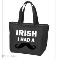 Irish I had A Mustache Funny Tote Bag thumb 3