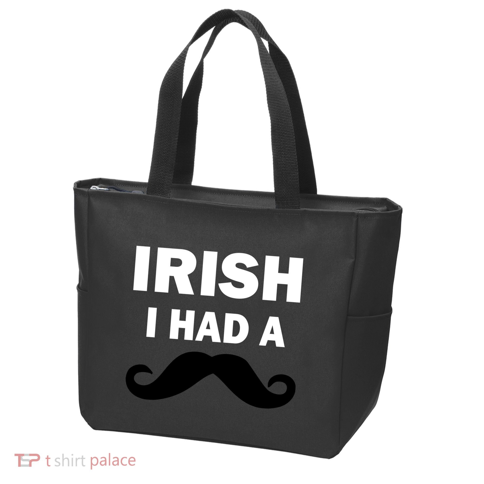 Irish I had A Mustache Funny Tote Bag