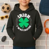 Irish I Was Faster Kids Hoodie thumb 2