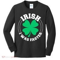 Irish I Was Faster Kids Long Sleeve Shirt thumb 0
