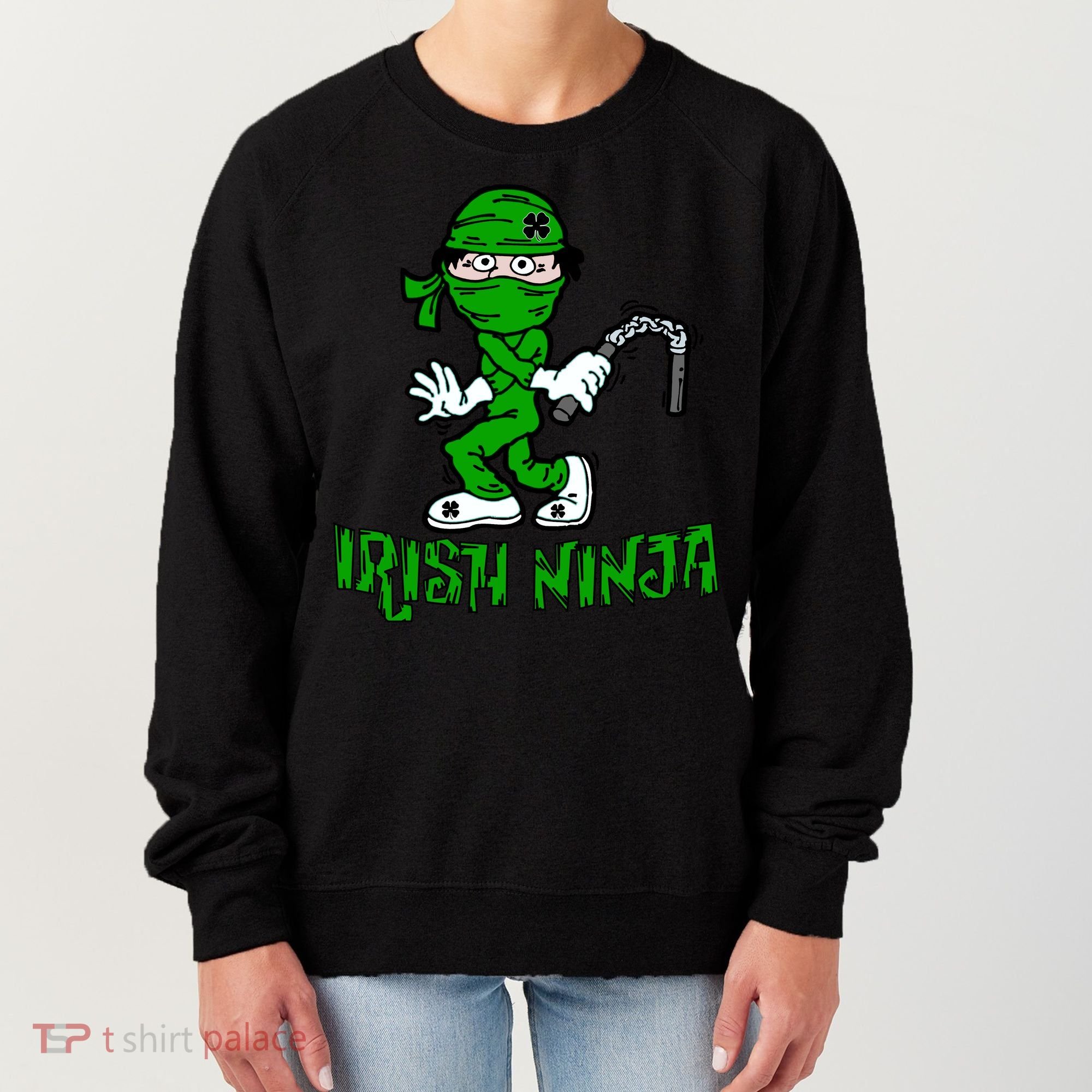 Irish Ninja St. Patricks Day Funny Women's Sweatshirt