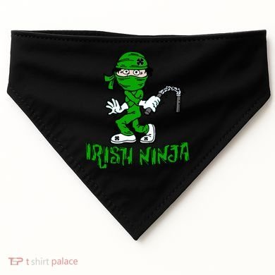 Irish Ninja St. Patricks Day Funny USA-Made Doggie Bandana