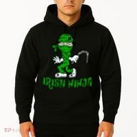 Irish Ninja St. Patricks Day Funny Hoodie thumb 2
