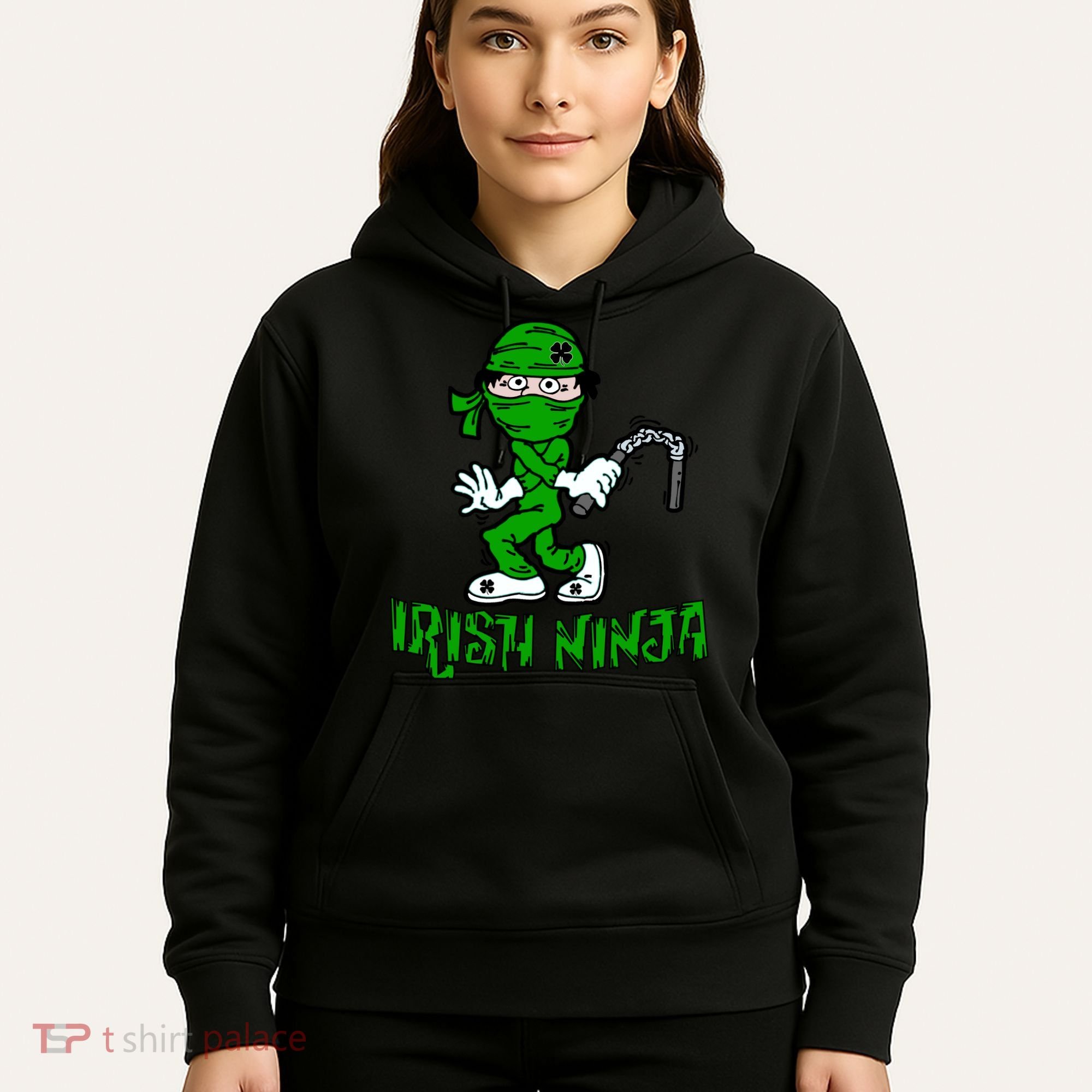 Irish Ninja St. Patricks Day Funny Hoodie