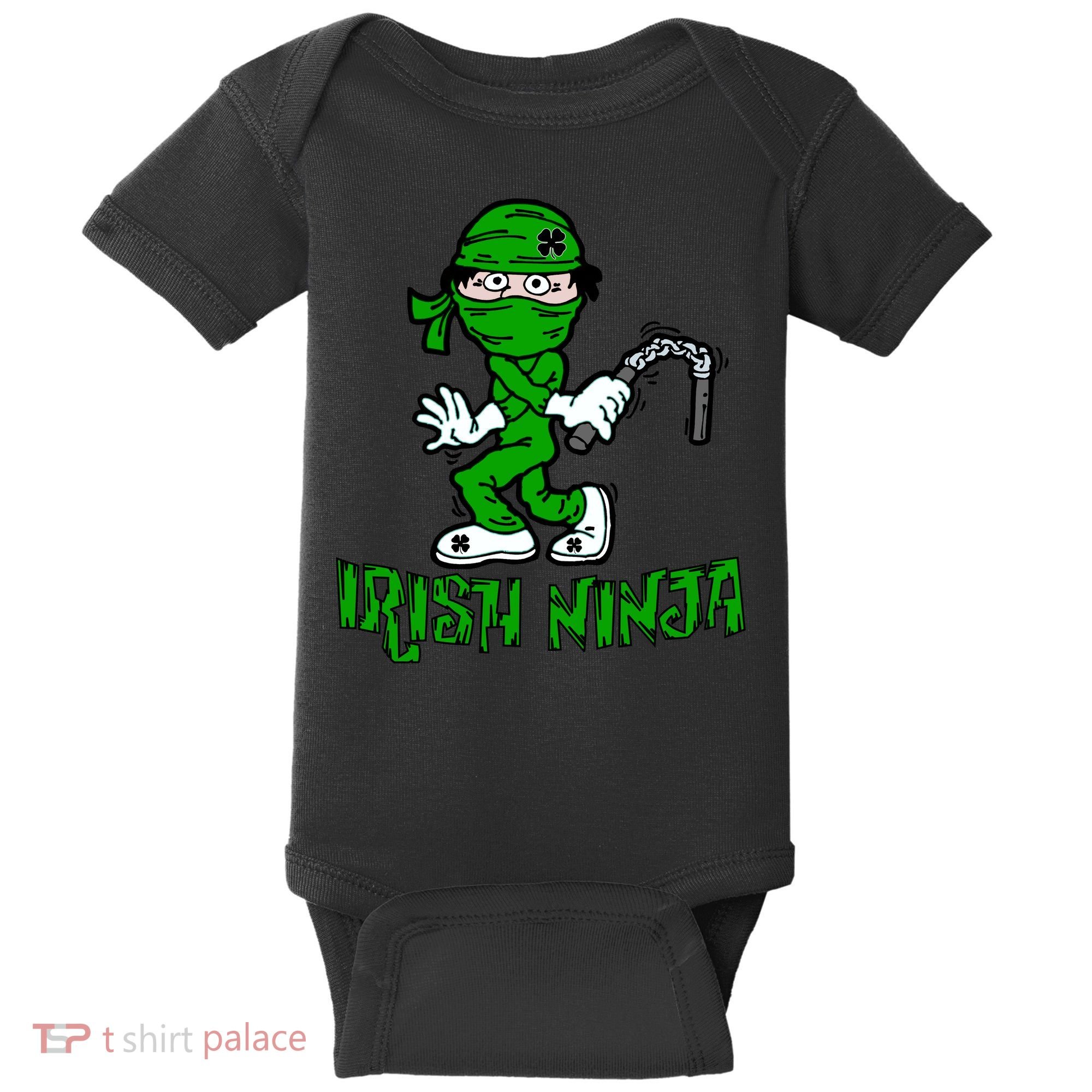 Irish Ninja St. Patricks Day Funny Baby Bodysuit