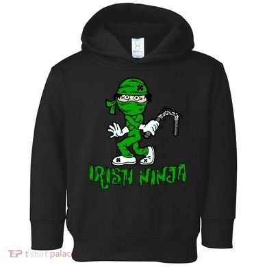 Irish Ninja St. Patricks Day Funny Toddler Hoodie