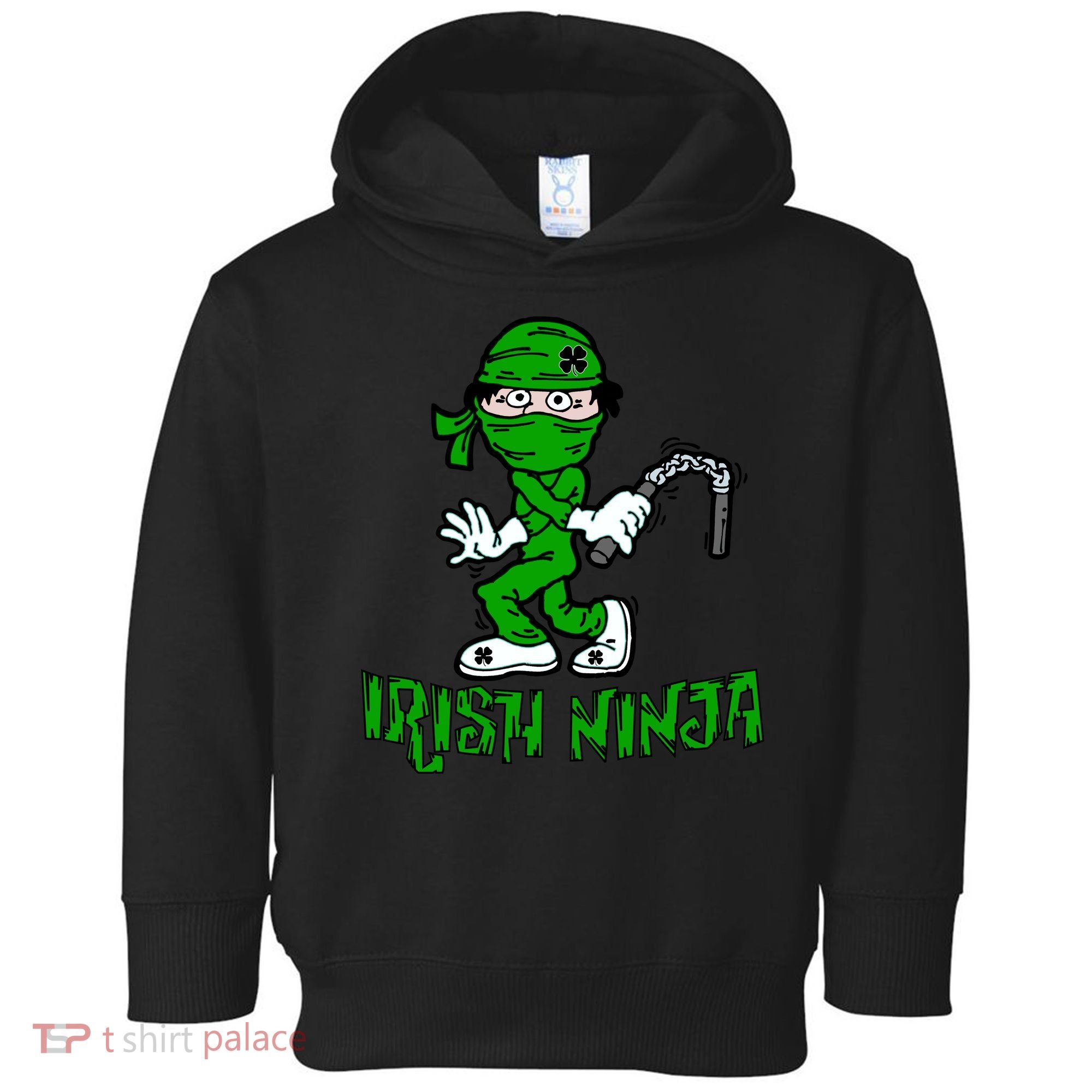 Irish Ninja St. Patricks Day Funny Toddler Hoodie