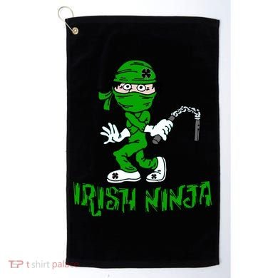 Irish Ninja St. Patricks Day Funny Golf Towel