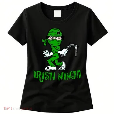 Irish Ninja St. Patricks Day Funny Women's T-Shirt