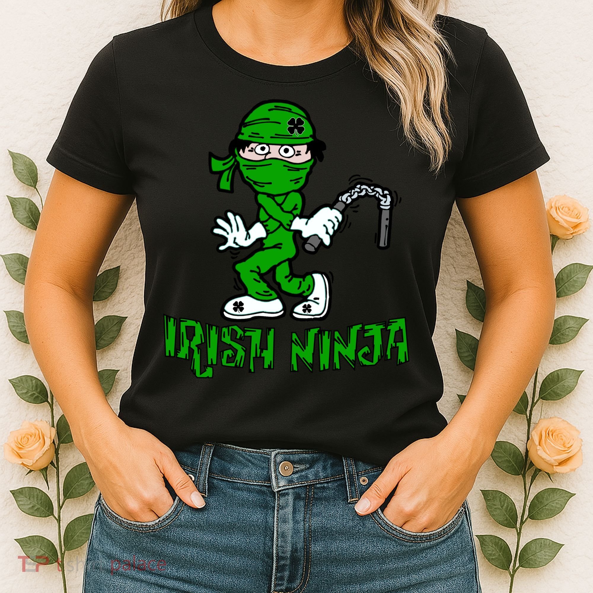 Irish Ninja St. Patricks Day Funny Women's T-Shirt