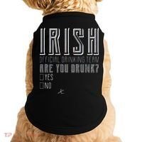 Irish Official Drinking Team Are You Drunk Doggie Tank thumb 0