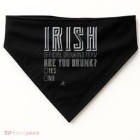 Irish Official Drinking Team Are You Drunk USA-Made Doggie Bandana thumb 0
