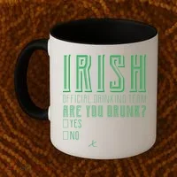 Irish Official Drinking Team Are You Drunk Coffee Mug thumb 2