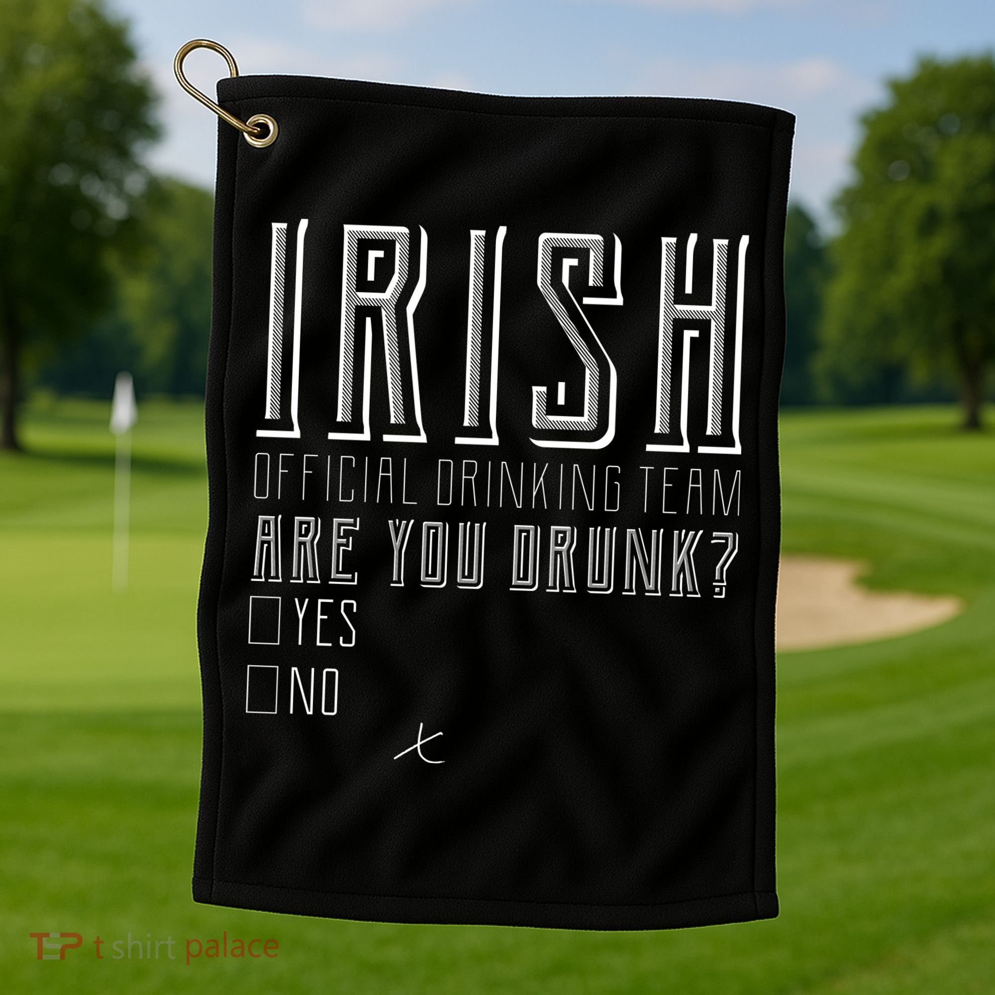Irish Official Drinking Team Are You Drunk Golf Towel